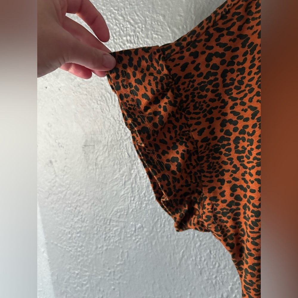 Known Supply | Animal Print Babydoll Dress | Organic Cotton | L - Picture 11 of 12